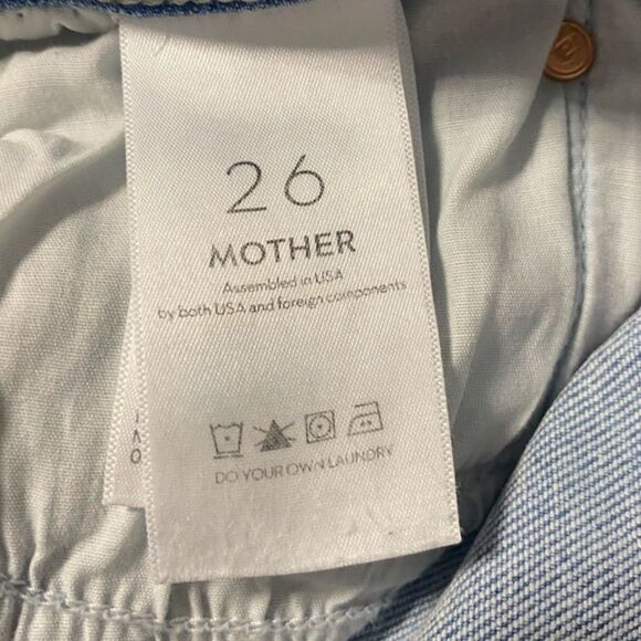 Mother The Insider Crop Step Fray Limited Edition Light Blue Denim Jeans 26 - Picture 14 of 16